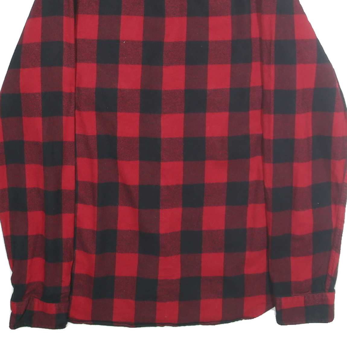 J.CREW Mens Red & Black Checked Shirt S Casual Cotton Long Sleeve Button Shirt