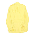 ZARA Womens Yellow Coat XS Polyester Blend Button Plain Stylish Lightweight