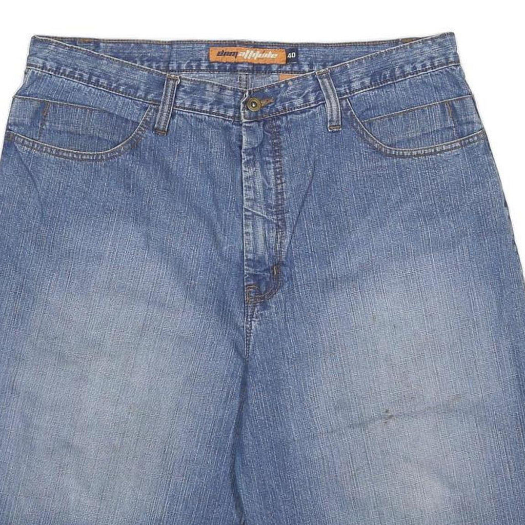 DNM ATTITUDE Mens Denim Blue Cotton Casual Shorts XL W37 Comfortable Fit