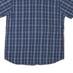 THE NORTH FACE Mens Blue Check Shirt L Cotton Blend Short Sleeve Casual