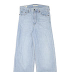 LEVI'S Womens Blue Loose Straight Denim Light W26 L29 Comfortable Zip Jeans