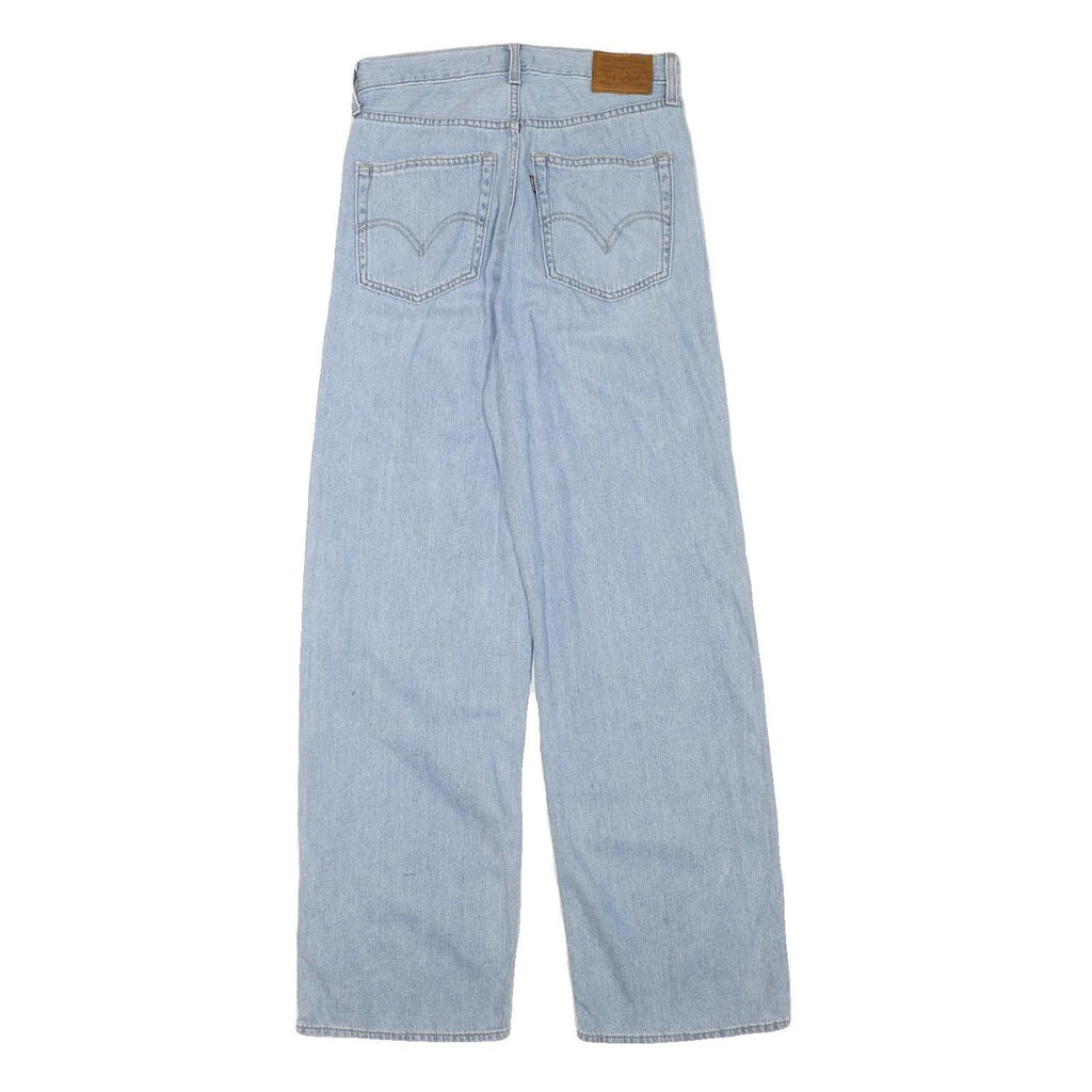 LEVI'S Womens Blue Loose Straight Denim Light W26 L29 Comfortable Zip Jeans