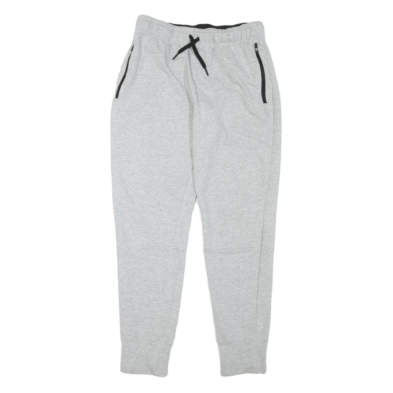 REEBOK Mens Joggers Grey Drawstring Slim Tapered S W28 L29 Cotton Blend