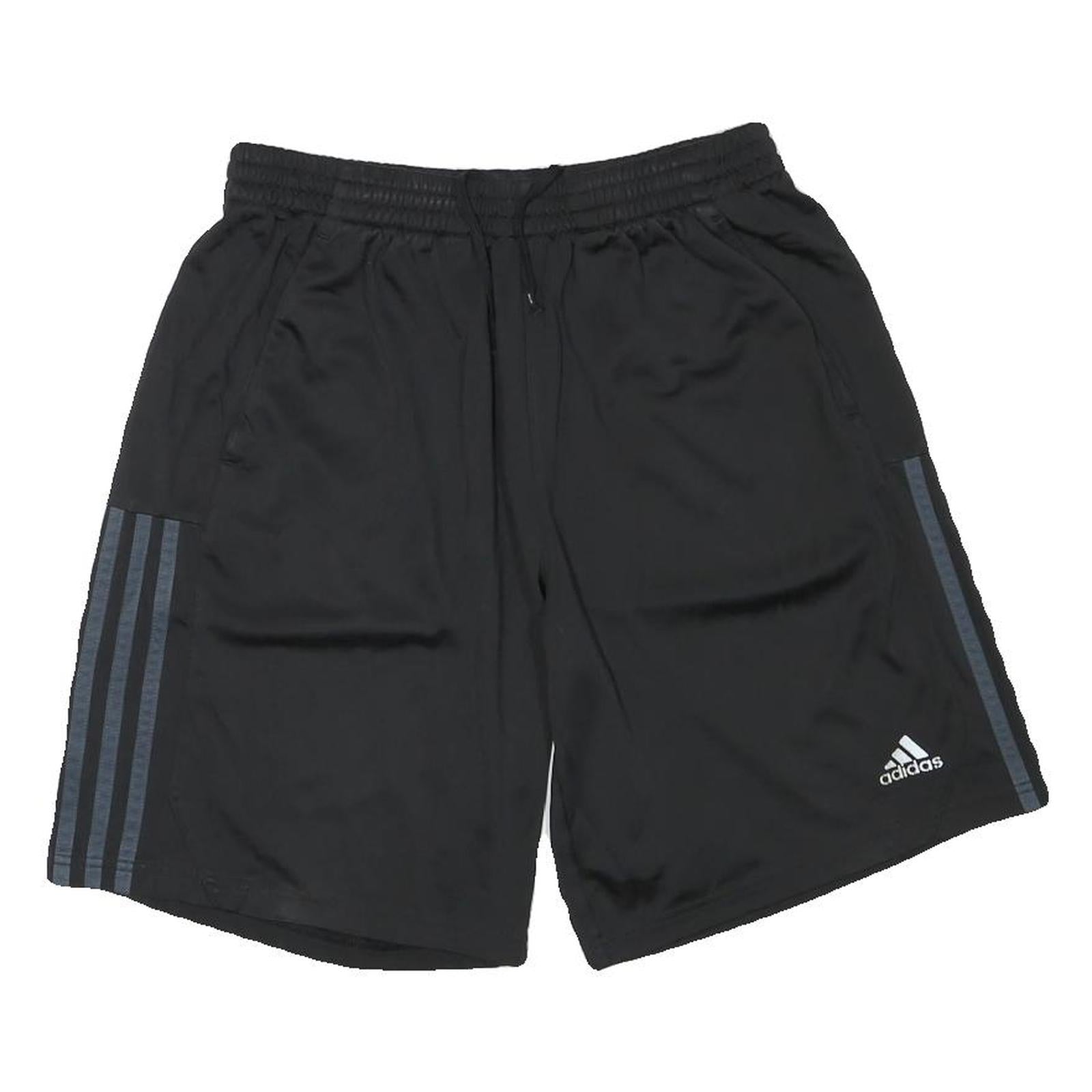 ADIDAS Mens Black Casual Sports Shorts M W27 Polyester Blend Stripe