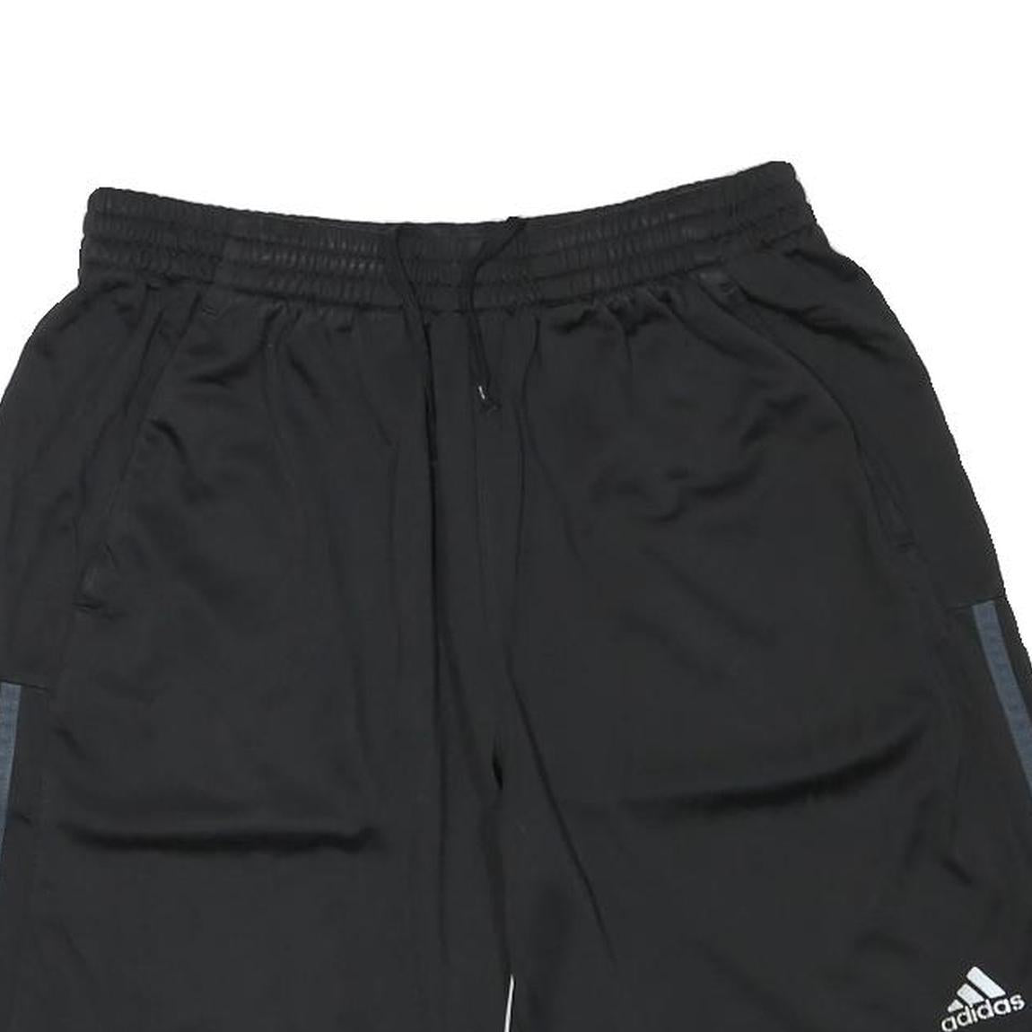 ADIDAS Mens Black Casual Sports Shorts M W27 Polyester Blend Stripe
