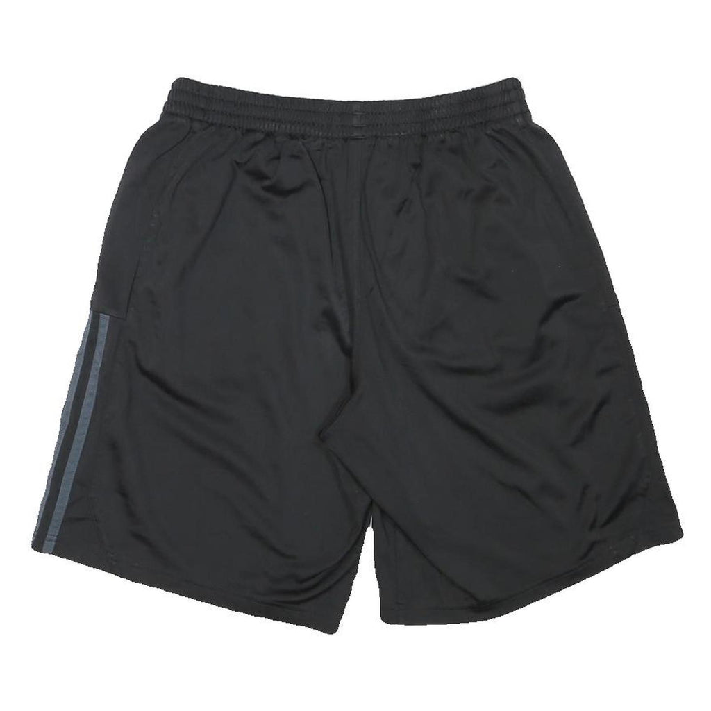ADIDAS Mens Black Casual Sports Shorts M W27 Polyester Blend Stripe