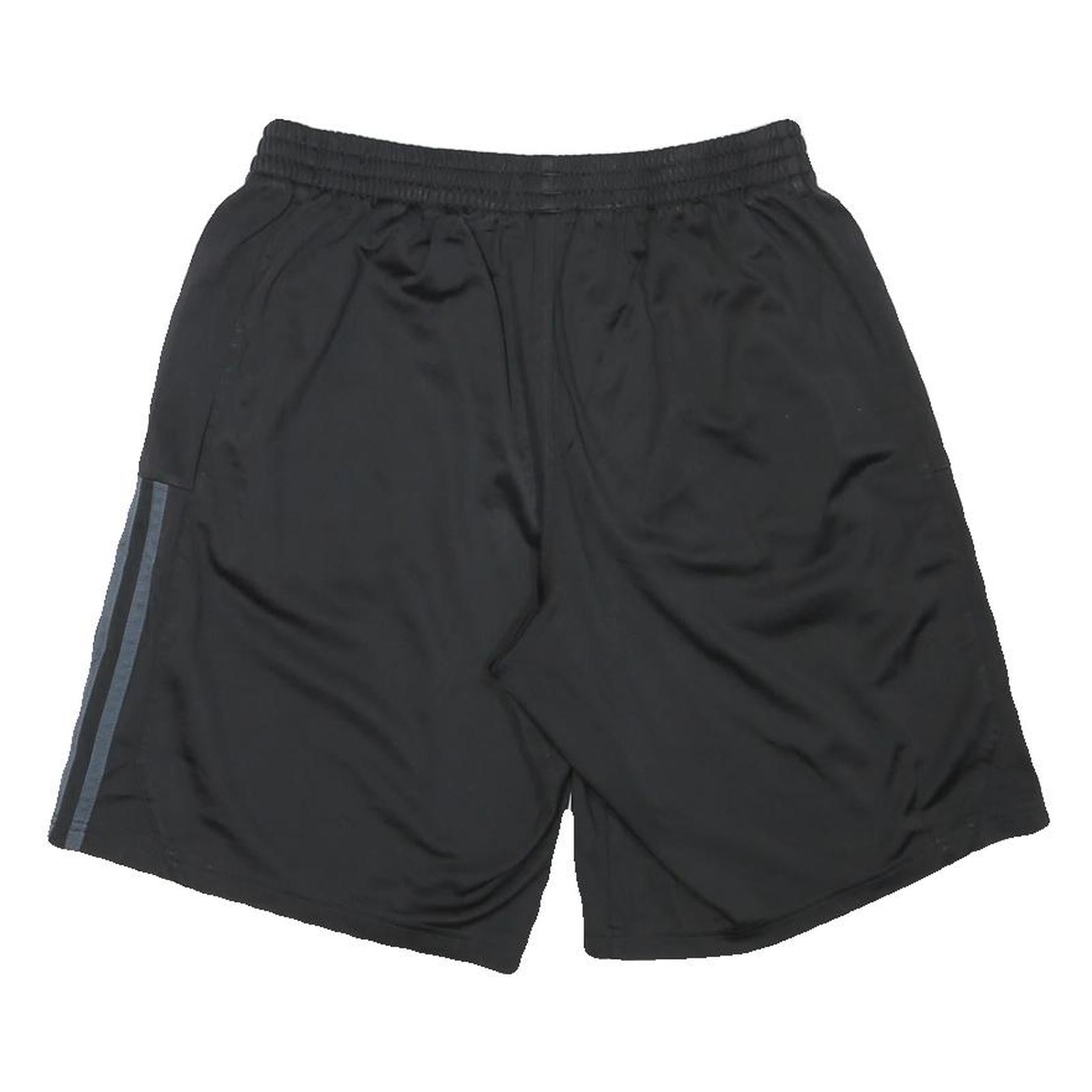 ADIDAS Mens Black Casual Sports Shorts M W27 Polyester Blend Stripe