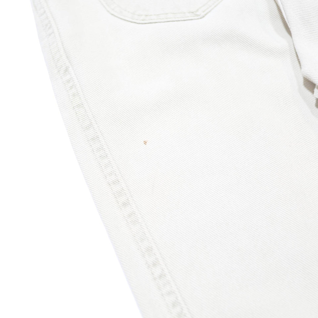 LL BEAN Womens Regular White Jeans Cotton Zip W24 L30 Classic Fit Casual