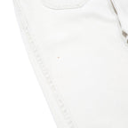 LL BEAN Womens Regular White Jeans Cotton Zip W24 L30 Classic Fit Casual