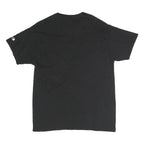 CHAMPION Mens Black Cotton Graphic T-Shirt L Short Sleeve Crew Neck Logo
