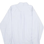 CINTAS Mens Light Blue Shirt L Button Down Collar Long Sleeve Cotton Blend