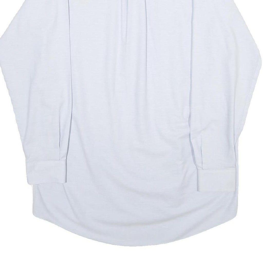 CINTAS Mens Light Blue Shirt L Button Down Collar Long Sleeve Cotton Blend