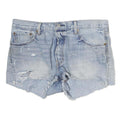 LEVI'S Womens Denim Blue Cut-Off Ripped Shorts M W34 Casual Summer