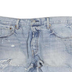 LEVI'S Womens Denim Blue Cut-Off Ripped Shorts M W34 Casual Summer