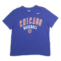 NIKE Mens Blue Chicago Baseball Graphic T-Shirt L Short Sleeve Crew Neck Casual