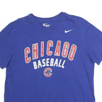 NIKE Mens Blue Chicago Baseball Graphic T-Shirt L Short Sleeve Crew Neck Casual