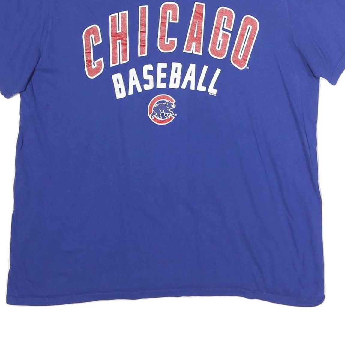 NIKE Mens Blue Chicago Baseball Graphic T-Shirt L Short Sleeve Crew Neck Casual