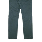 CARLO CHIONNA Mens Cotton Blend Slim Straight Green Trousers W30 L31 Stylish