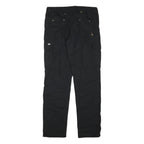 DICKIES Mens Cotton Blend Black Regular Fit Cargo Trousers W34 L34 Workwear