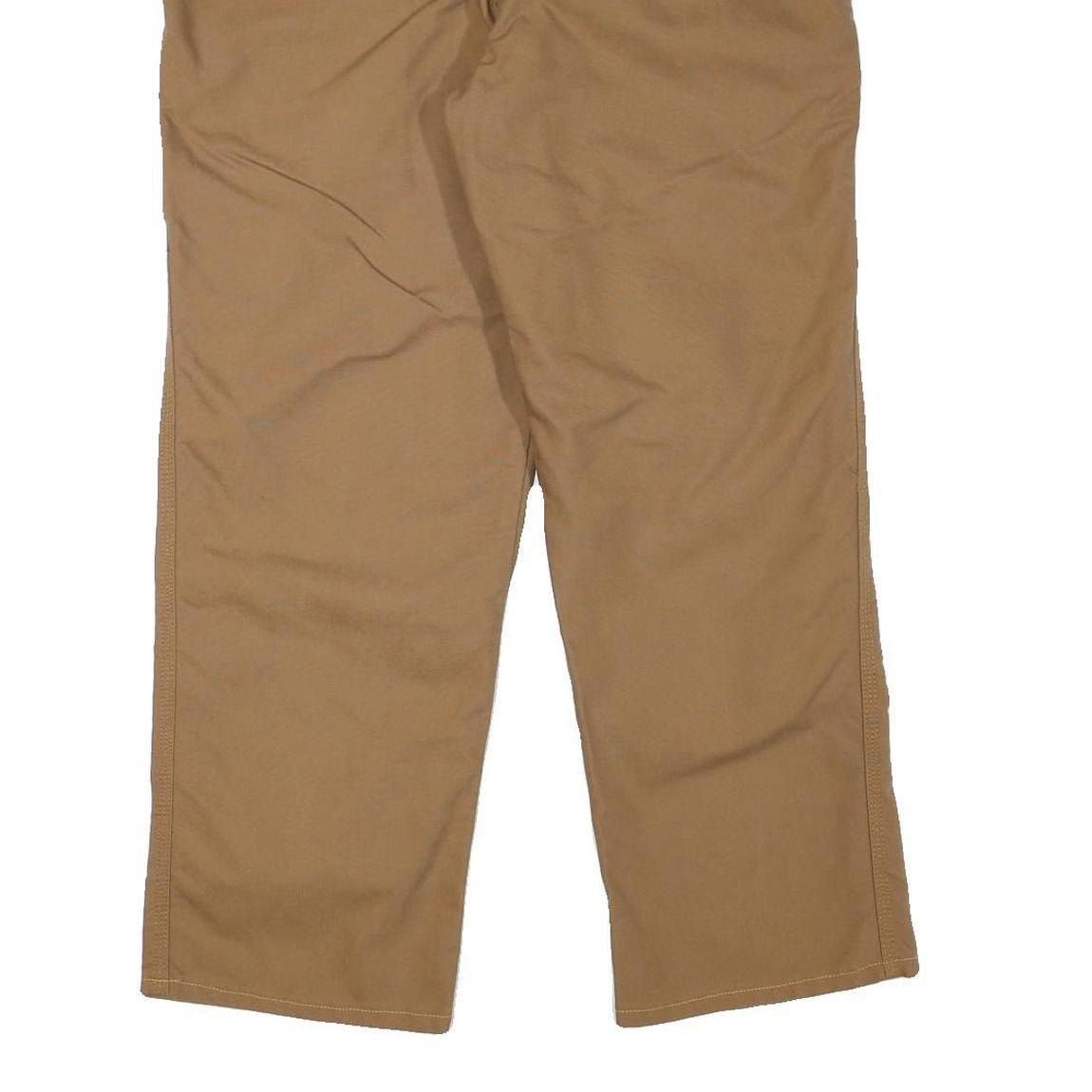 WESTEX Mens Cotton Blend Brown Relaxed Straight Trousers W35 L29 Workwear