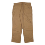 WESTEX Mens Cotton Blend Brown Relaxed Straight Trousers W35 L29 Workwear