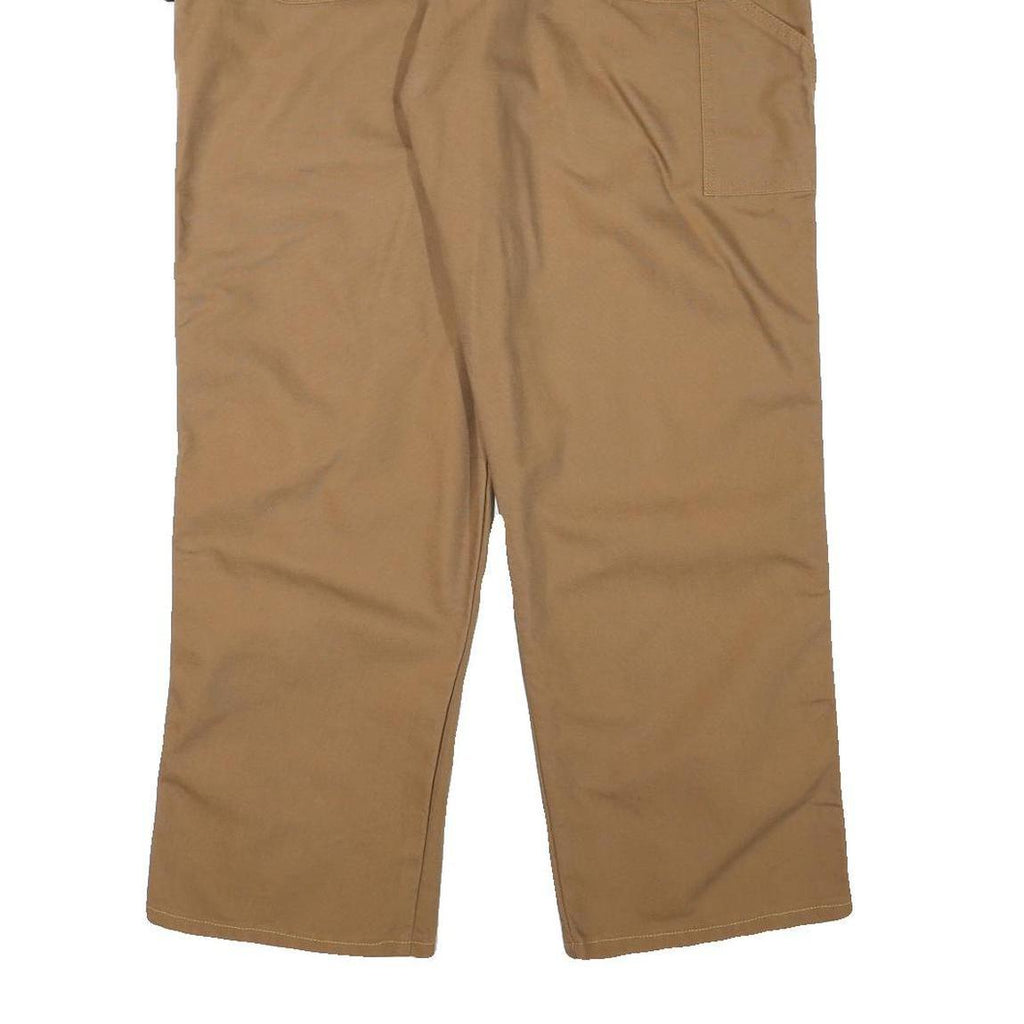 WESTEX Mens Cotton Blend Brown Relaxed Straight Trousers W35 L29 Workwear