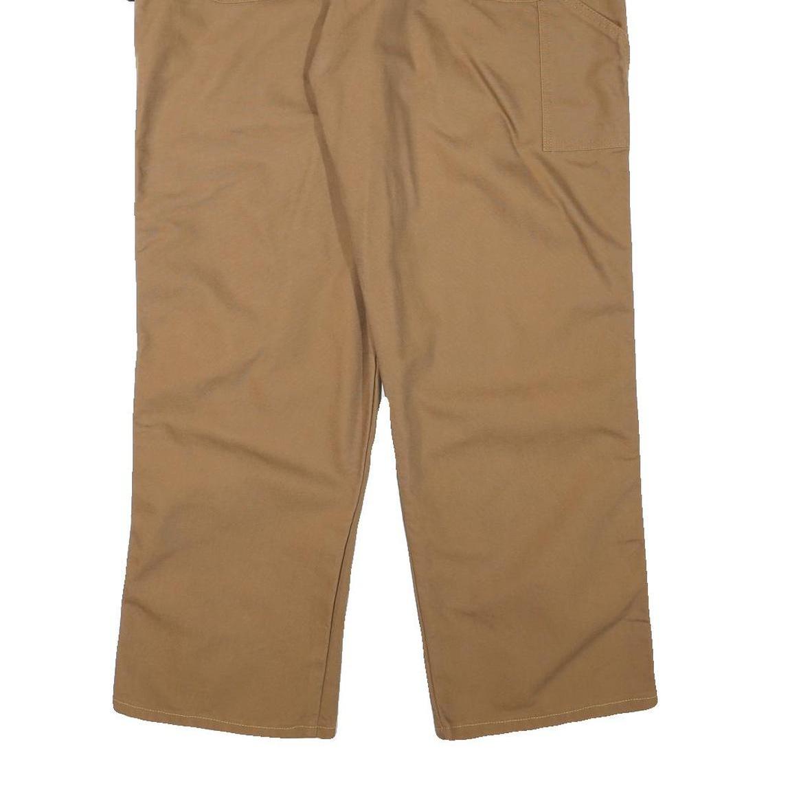 WESTEX Mens Cotton Blend Brown Relaxed Straight Trousers W35 L29 Workwear