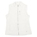 CALVIN KLEIN Womens White Polyester Regular Zip Sleeveless Jacket M Sherpa