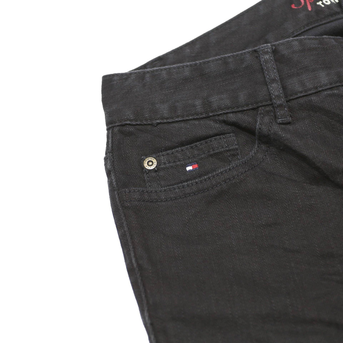 TOMMY HILFIGER Womens Slim Black Skinny Denim Jeans W30 L31 Stylish Zip Closure