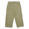 DKNY Womens Cotton Blend Beige Regular Fit Wide-Leg Trousers W28 L24 Casual