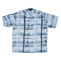MC PANTHON Mens Shirt Blue Viscose Crazy Pattern L
