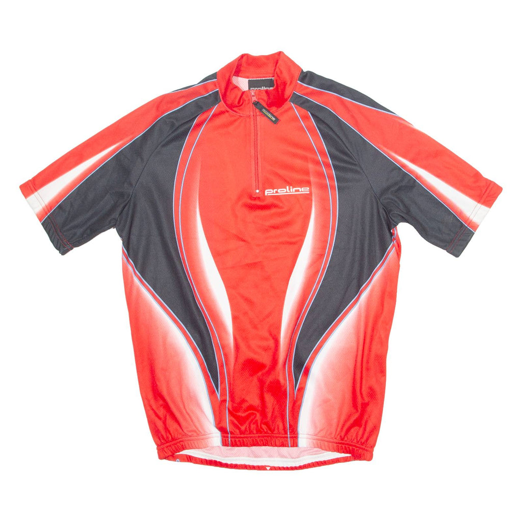PROLINE Cycling Mens Jersey Red 1/4 Zip S