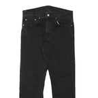 LEVI'S 502 Mens Jeans Black Regular Straight Denim Medium W30 L26 Classic Cotton