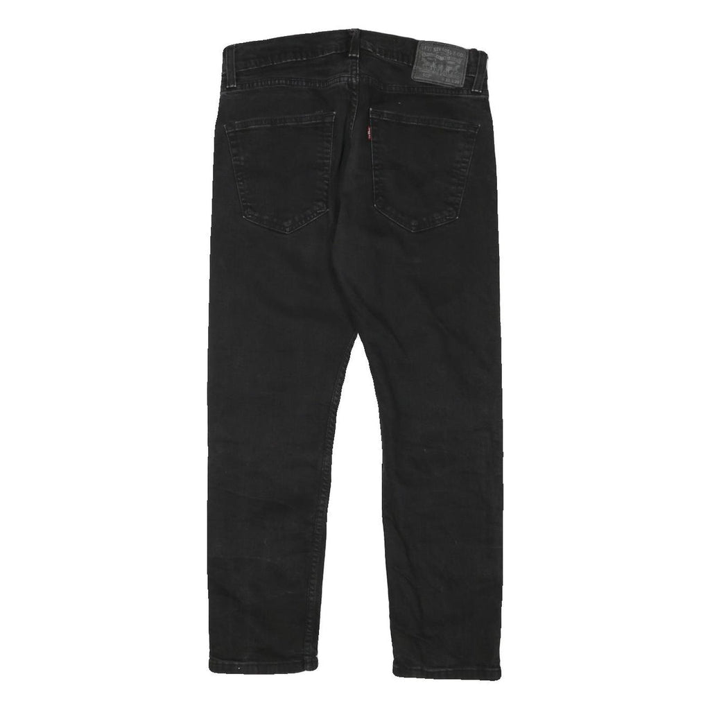 LEVI'S 502 Mens Jeans Black Regular Straight Denim Medium W30 L26 Classic Cotton