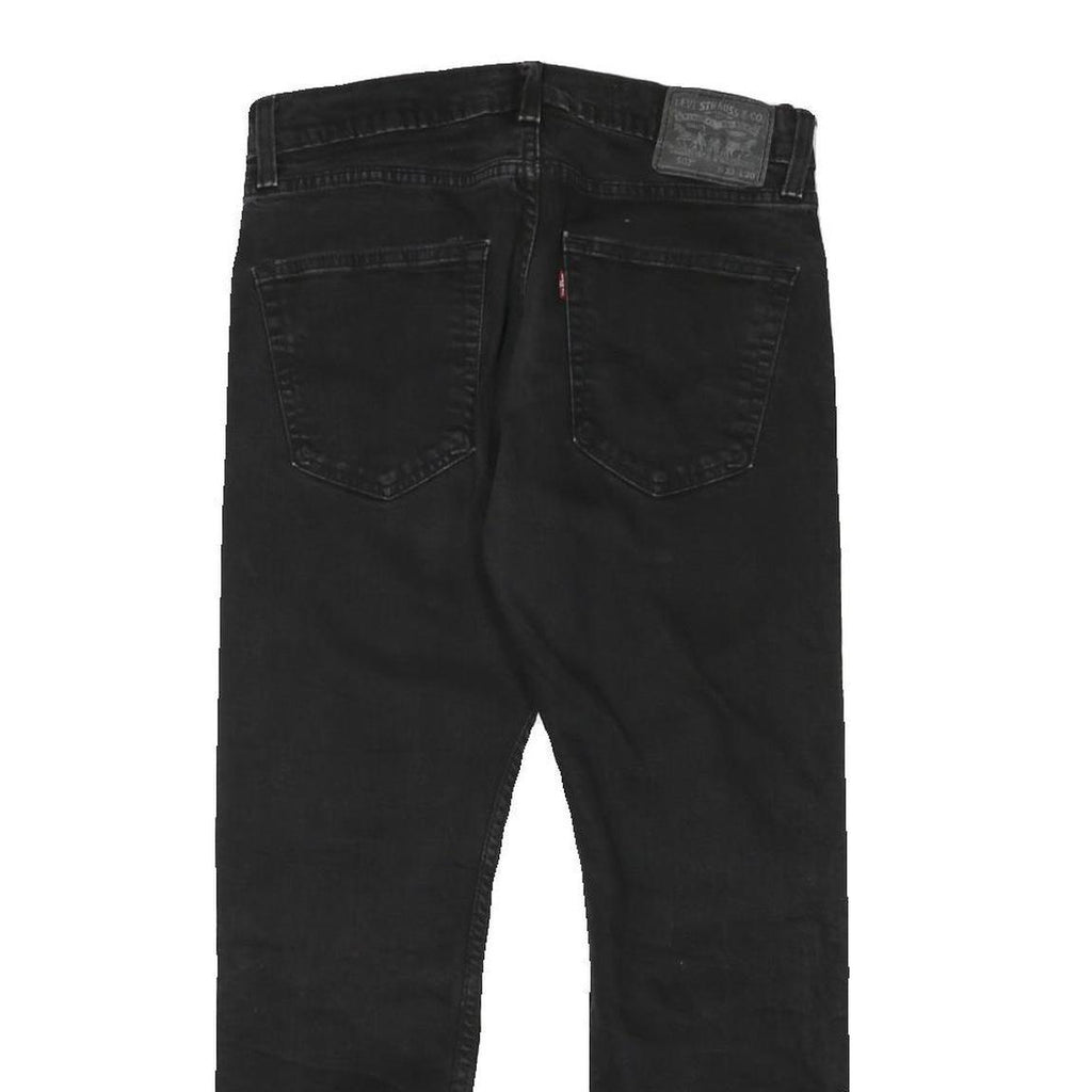 LEVI'S 502 Mens Jeans Black Regular Straight Denim Medium W30 L26 Classic Cotton