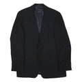 BOSS HUGO BOSS Mens Black Classic Wool Blend Jacket XL Plain Formal Button