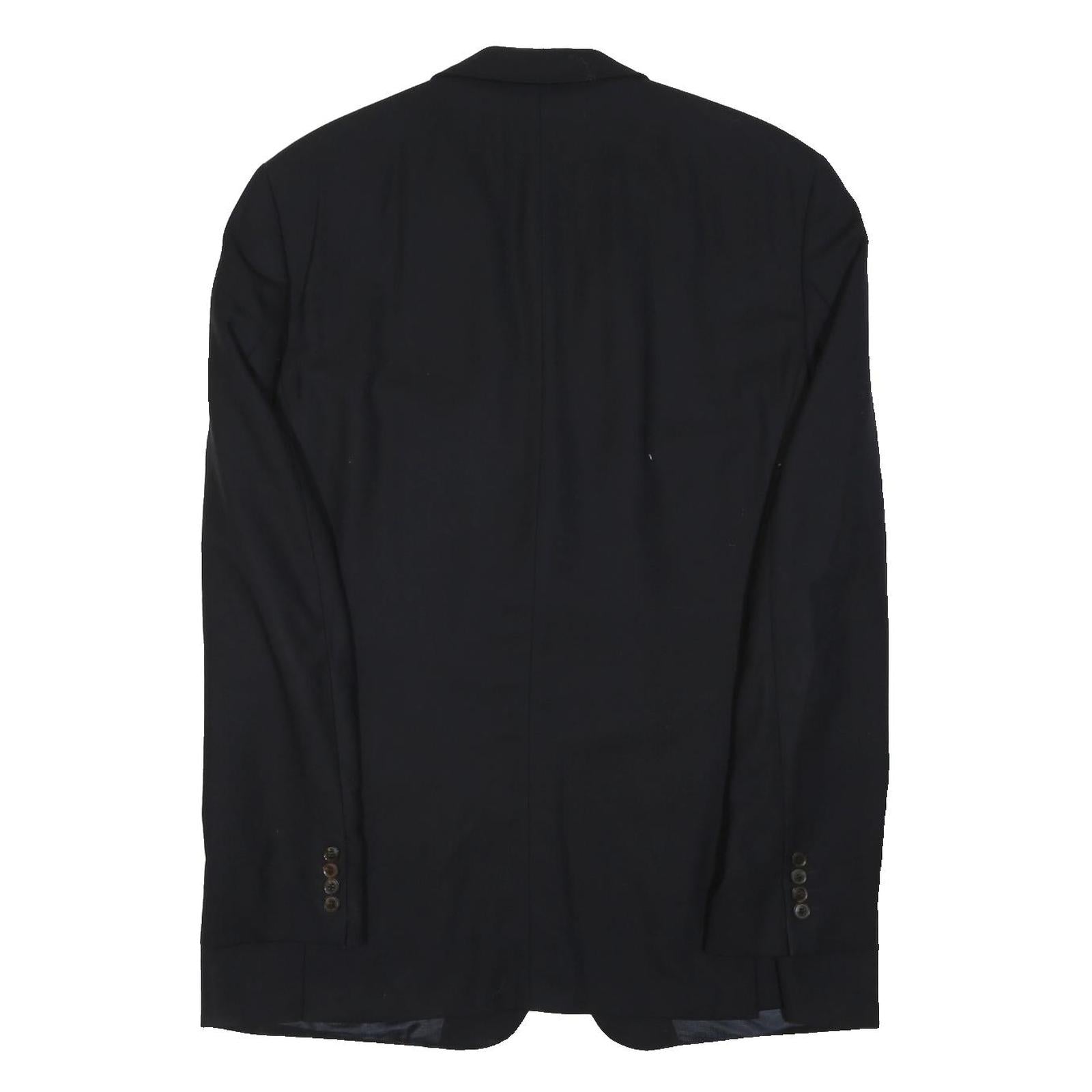 BOSS HUGO BOSS Mens Black Classic Wool Blend Jacket XL Plain Formal Button
