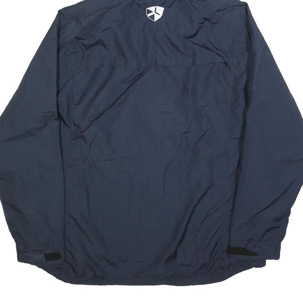 NIKE Mens Navy Blue Sports Logo Zip Hooded Jacket XL Polyester Blend Plain