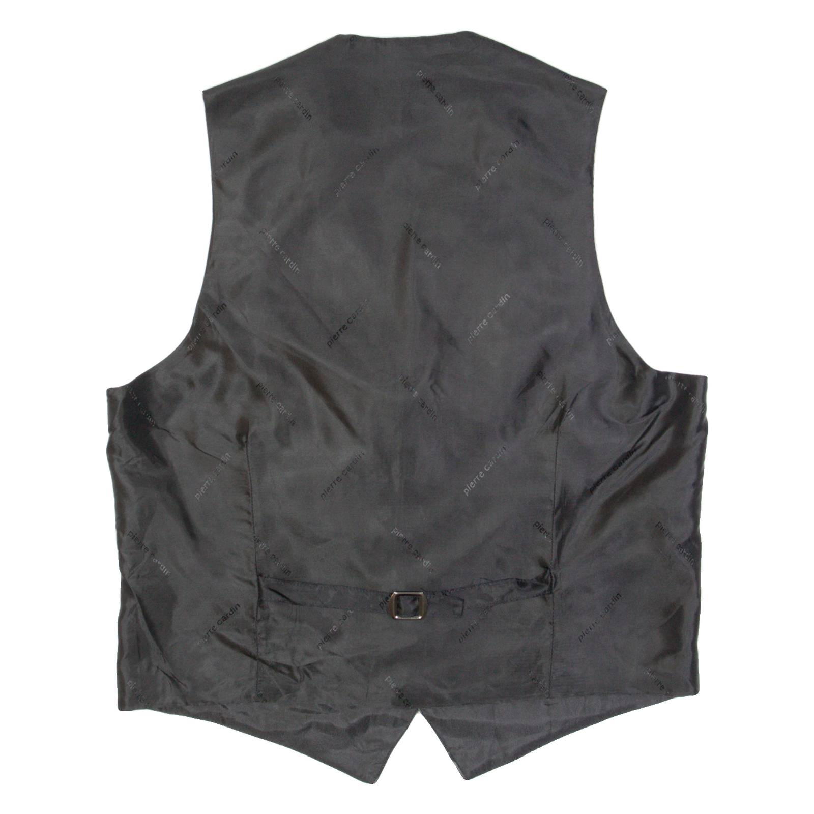 PIERRE CARDIN Mens Blazer Waistcoat Black Striped M