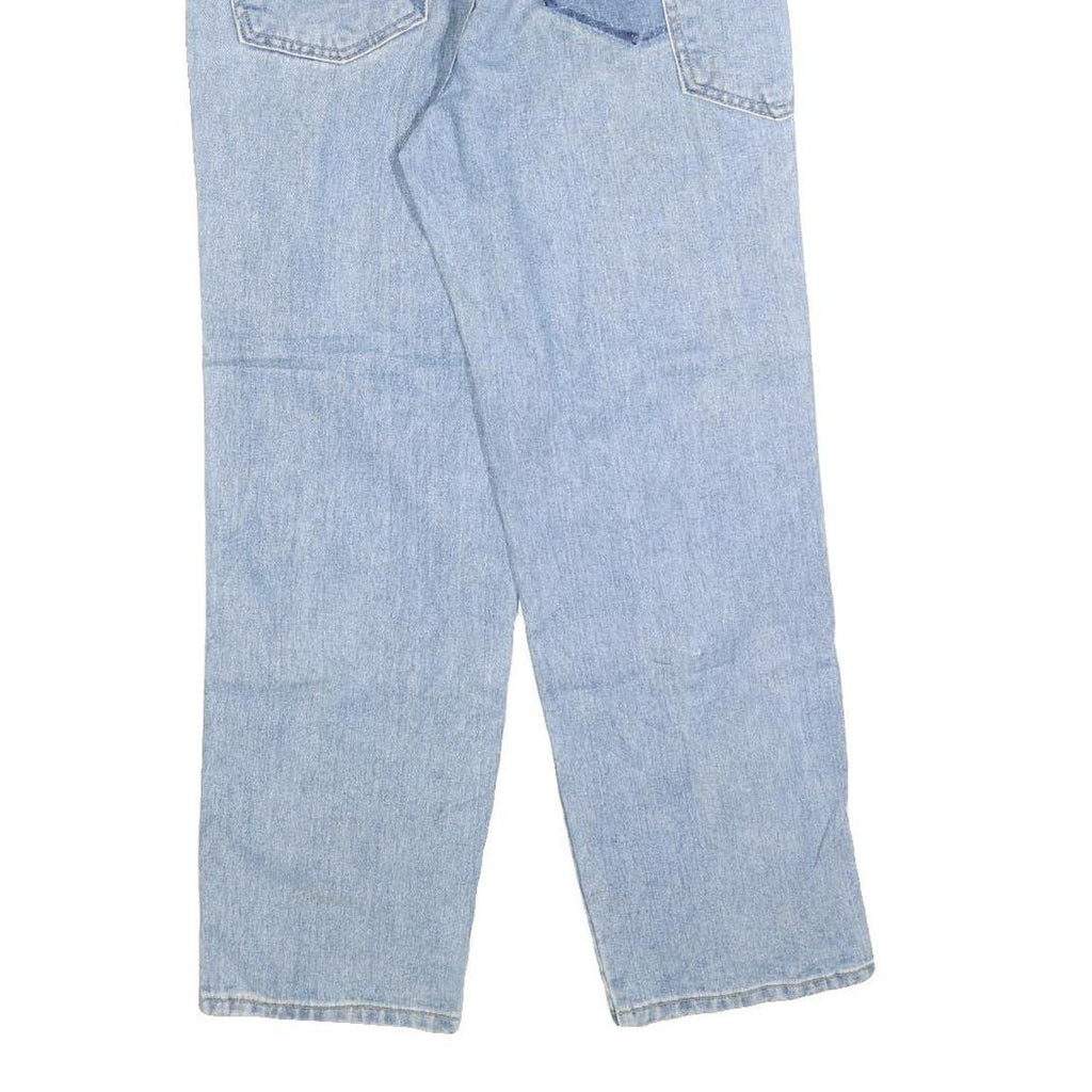 Womens Light Blue Relaxed Fit Straight Denim Cotton Blend Jeans W26 L28 Casual