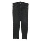 LEVI'S 510 Mens Slim Black Denim Raw W34 L27 Skinny Cotton Blend Zip Jeans