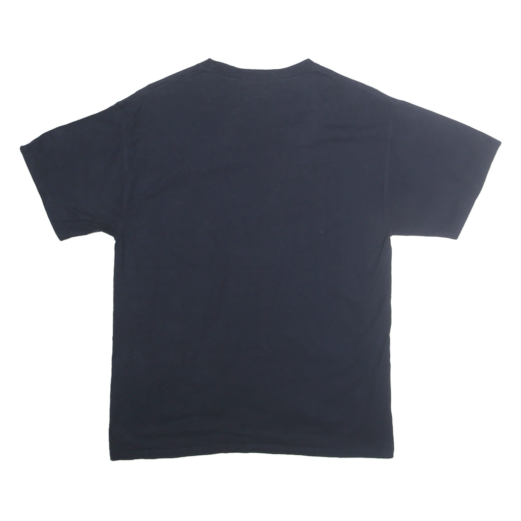 CHAMPION Mens Navy Blue Cotton T-Shirt M Short Sleeve Crew Neck Casual Logo