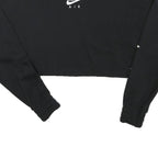 NIKE Womens Black Crop Sweatshirt XS Nike Air Printed Logo Crew Neck Long Sleeve