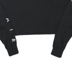 NIKE Womens Black Crop Sweatshirt XS Nike Air Printed Logo Crew Neck Long Sleeve