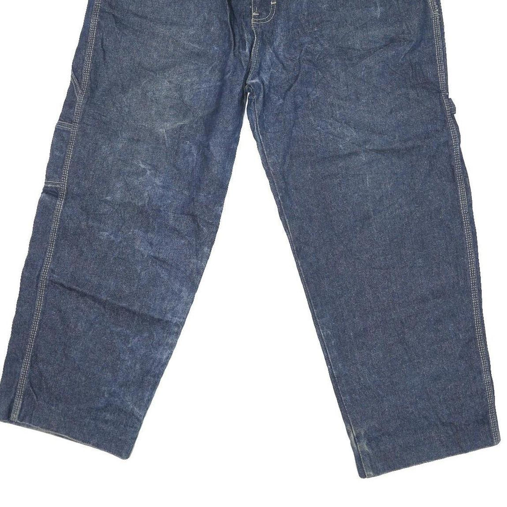 GALAPO Mens Jeans Blue Regular Straight Denim W36 L27 Workwear Style