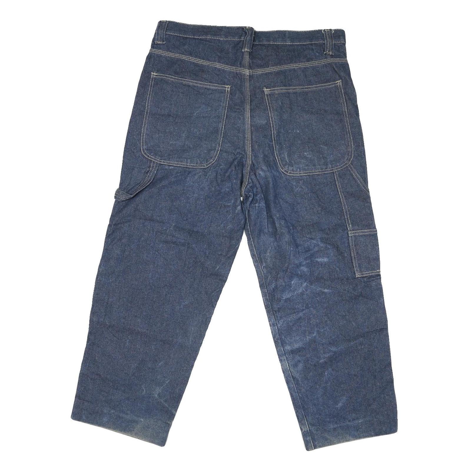 GALAPO Mens Jeans Blue Regular Straight Denim W36 L27 Workwear Style