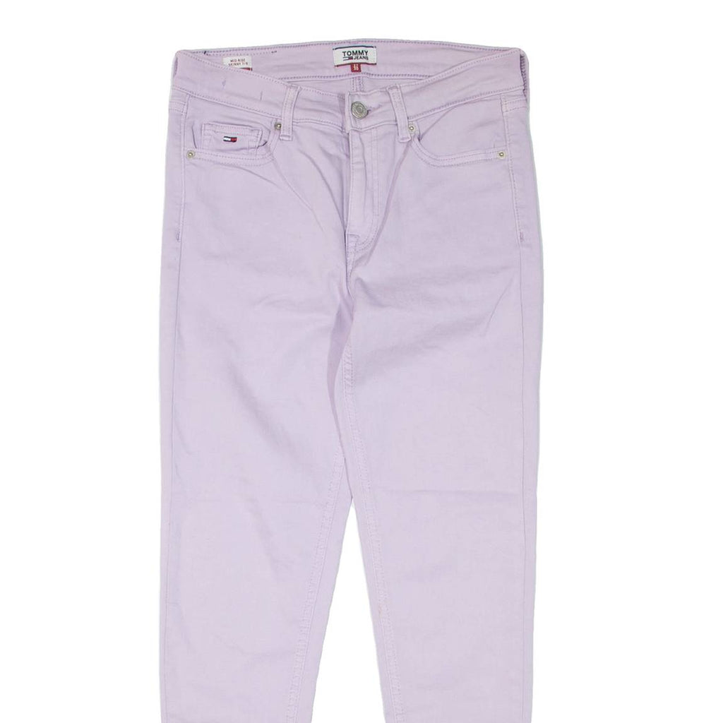 TOMMY JEANS Womens Jeans Purple Regular Skinny W27 L26