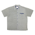 LEVI'S Mens Grey & Blue Geometric Pattern Cotton Blend Shirt L Casual Summer