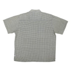 LEVI'S Mens Grey & Blue Geometric Pattern Cotton Blend Shirt L Casual Summer