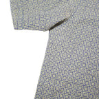 LEVI'S Mens Grey & Blue Geometric Pattern Cotton Blend Shirt L Casual Summer